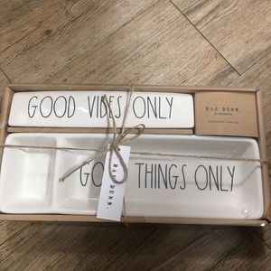 RAE DUNN DESK PLAQUE AND DESK TRAY